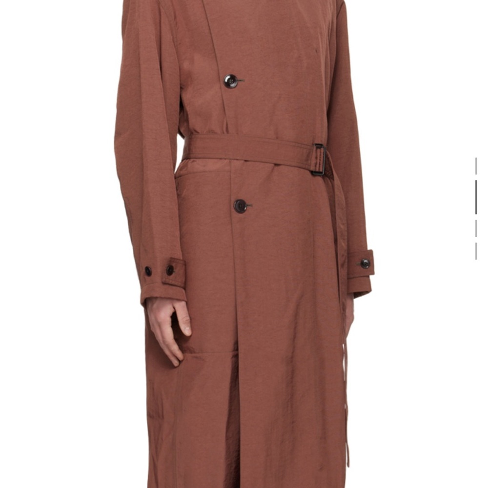 Lemaire Burgundy Light Trench Coat - Picture 2 of 8
